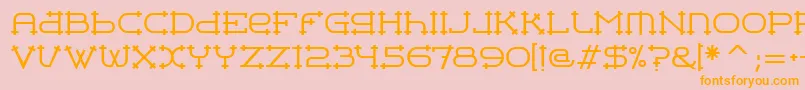 BelteritcTt Font – Orange Fonts on Pink Background