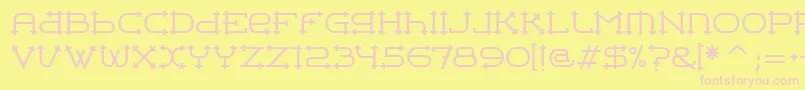 BelteritcTt Font – Pink Fonts on Yellow Background