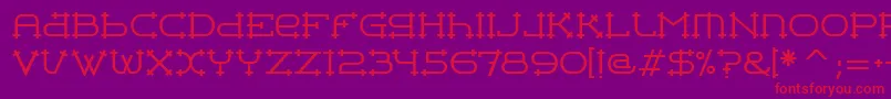 BelteritcTt Font – Red Fonts on Purple Background