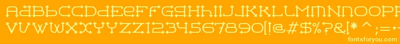 BelteritcTt Font – Yellow Fonts on Orange Background