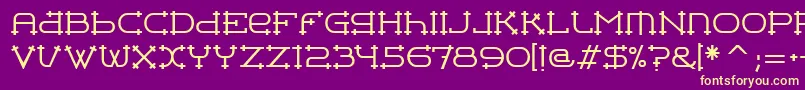 BelteritcTt Font – Yellow Fonts on Purple Background