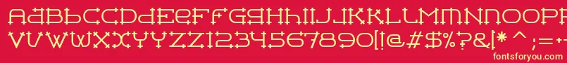BelteritcTt Font – Yellow Fonts on Red Background