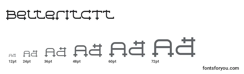 BelteritcTt Font Sizes