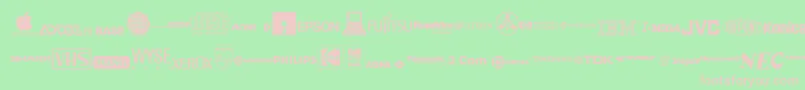 ElectronicsRegular Font – Pink Fonts on Green Background