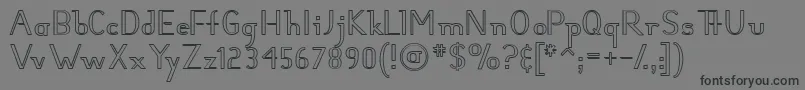 HunterHollow Font – Black Fonts on Gray Background