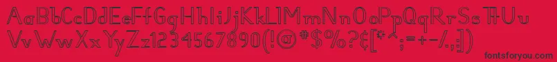 HunterHollow Font – Black Fonts on Red Background