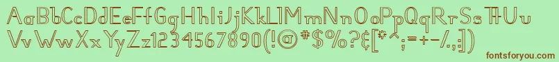 HunterHollow Font – Brown Fonts on Green Background