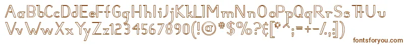 Шрифт HunterHollow – коричневые шрифты на белом фоне
