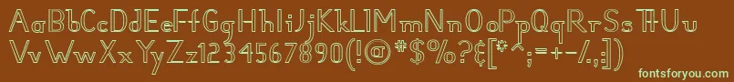 HunterHollow Font – Green Fonts on Brown Background