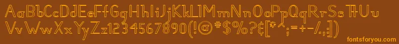 HunterHollow Font – Orange Fonts on Brown Background