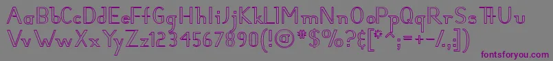 HunterHollow Font – Purple Fonts on Gray Background
