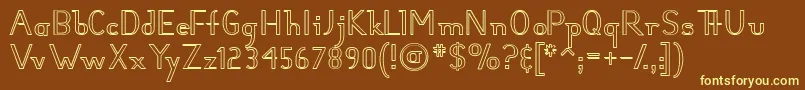 HunterHollow Font – Yellow Fonts on Brown Background