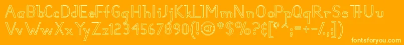 HunterHollow Font – Yellow Fonts on Orange Background