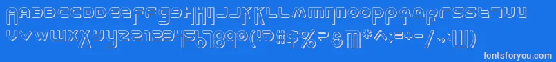 フォントMilks – ピンクの文字、青い背景