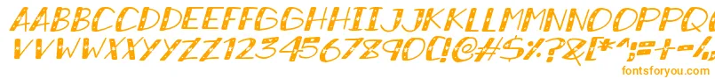 SnowySparklesItalic-fontti – oranssit fontit