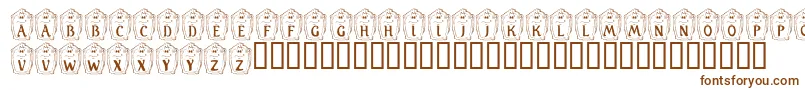 Шрифт KrMirrorMirror – коричневые шрифты на белом фоне
