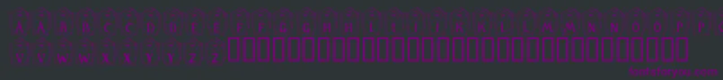 Czcionka KrMirrorMirror – fioletowe czcionki na czarnym tle