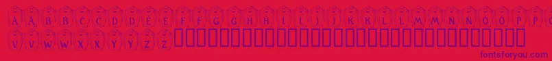 フォントKrMirrorMirror – 赤い背景に紫のフォント