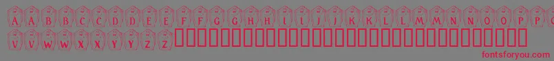 KrMirrorMirror Font – Red Fonts on Gray Background