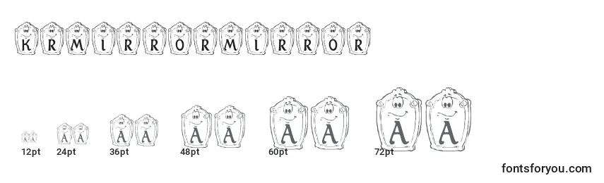 Размеры шрифта KrMirrorMirror