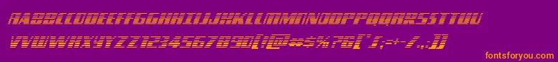 Typhoongradital Font – Orange Fonts on Purple Background