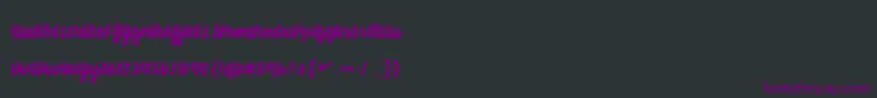 VelvetHeart Font – Purple Fonts on Black Background