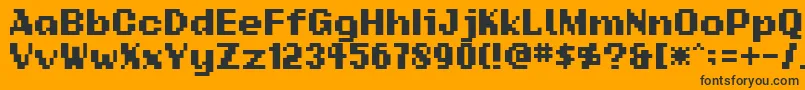 Шрифт Addsbp – чёрные шрифты на оранжевом фоне
