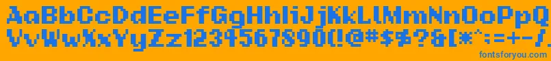 Addsbp Font – Blue Fonts on Orange Background
