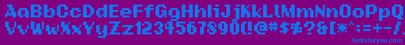 Addsbp-Schriftart – Blaue Schriften auf violettem Hintergrund
