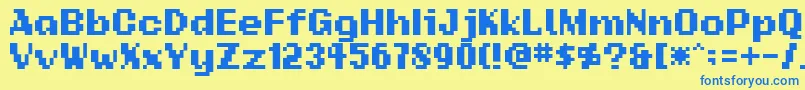 Шрифт Addsbp – синие шрифты на жёлтом фоне