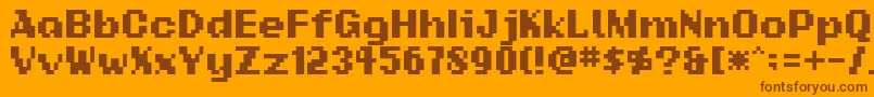 Шрифт Addsbp – коричневые шрифты на оранжевом фоне