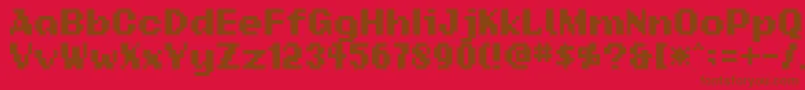 フォントAddsbp – 赤い背景に茶色の文字