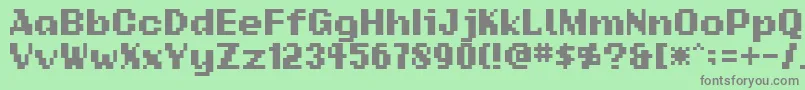 Addsbp Font – Gray Fonts on Green Background