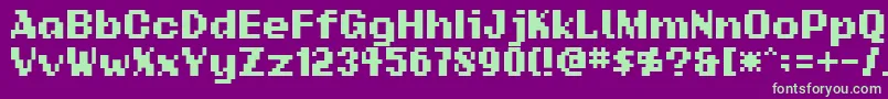 Шрифт Addsbp – зелёные шрифты на фиолетовом фоне