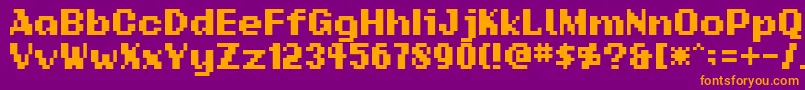 Шрифт Addsbp – оранжевые шрифты на фиолетовом фоне