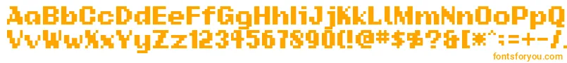 Addsbp-Schriftart – Orangefarbene Schriften auf weißem Hintergrund