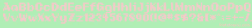 フォントAddsbp – 緑の背景にピンクのフォント