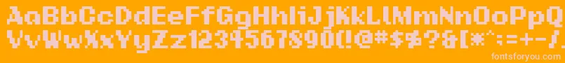 Addsbp-fontti – vaaleanpunaiset fontit oranssilla taustalla