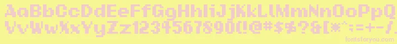 Addsbp Font – Pink Fonts on Yellow Background