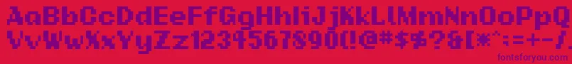 Addsbp-fontti – violetit fontit punaisella taustalla