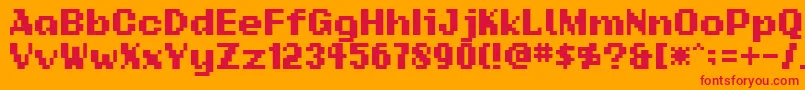 フォントAddsbp – オレンジの背景に赤い文字