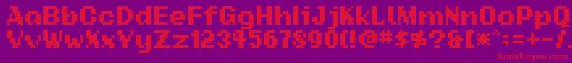 Addsbp-fontti – punaiset fontit violetilla taustalla