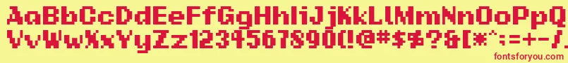 Шрифт Addsbp – красные шрифты на жёлтом фоне