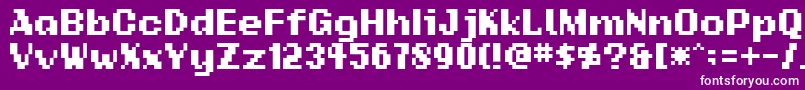 Шрифт Addsbp – белые шрифты на фиолетовом фоне