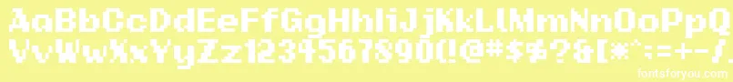 Addsbp-fontti – valkoiset fontit keltaisella taustalla