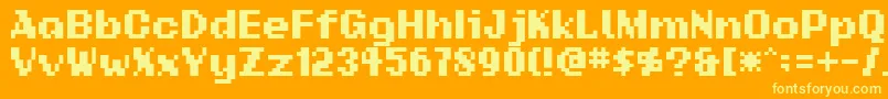 Шрифт Addsbp – жёлтые шрифты на оранжевом фоне