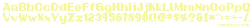 フォントAddsbp – 白い背景に黄色の文字