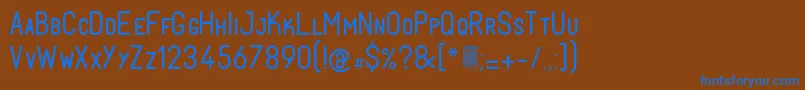 FabiolosmallcapRegular Font – Blue Fonts on Brown Background