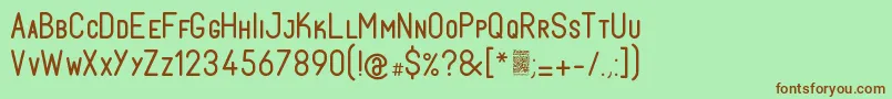 FabiolosmallcapRegular Font – Brown Fonts on Green Background