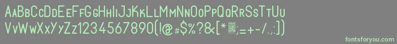 FabiolosmallcapRegular Font – Green Fonts on Gray Background